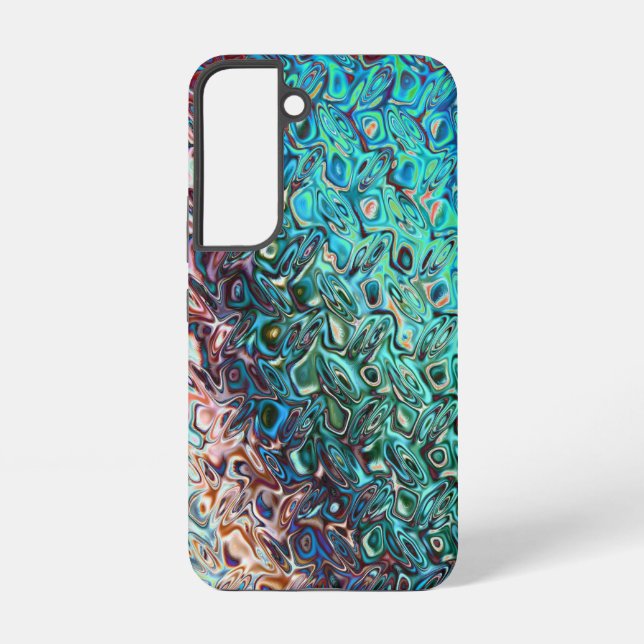 Liquid Blue Gel Abstract Samsung Galaxy Case (Back)