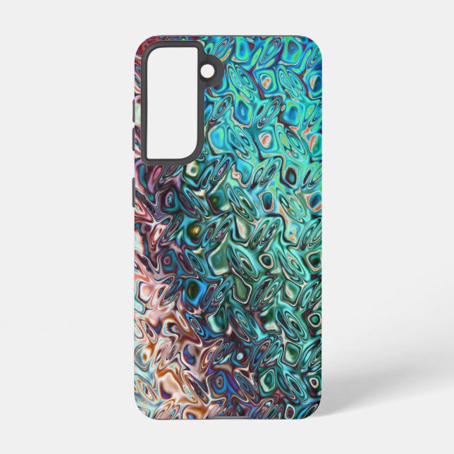 Liquid Blue Gel Abstract Samsung Galaxy Case (Back)