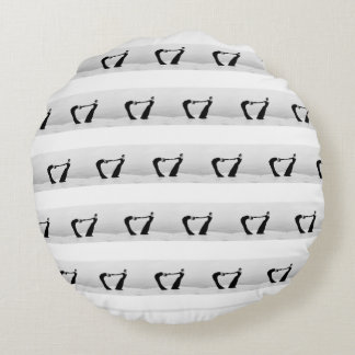 Liquid Blue Reverie — Contemporary Art Collection Round Pillow