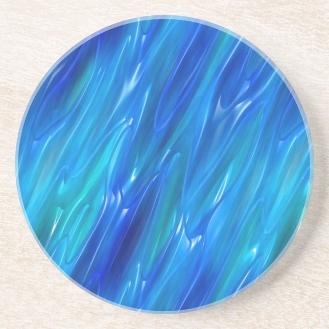 Liquid Blue Sandstone Coaster (Front)