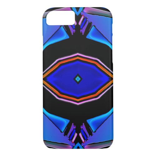 Liquid Blues Geometrical Design iPhone 87 Case