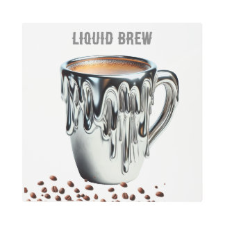Liquid Brew Molten Coffee Bar Metal Print