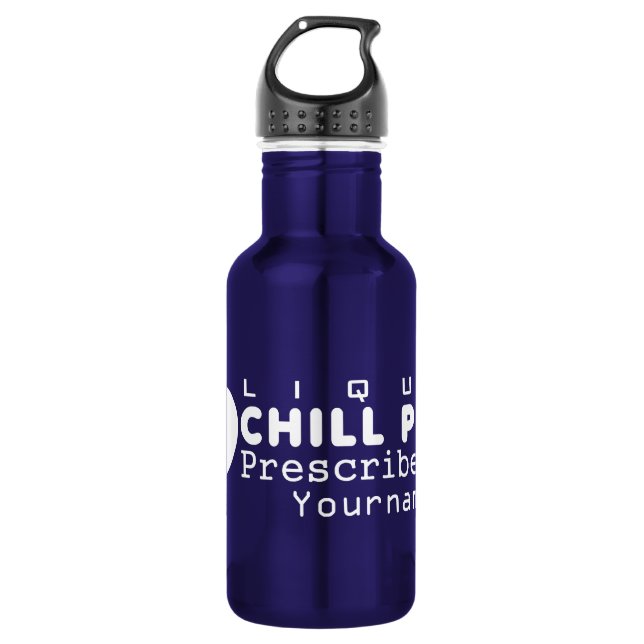 LIQUID CHILL PILLS STAINLESS STEEL WATER BOTTLE (Front)