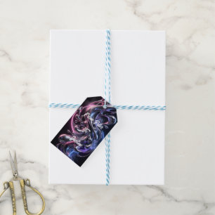 Liquid Chrome Flow - Futuristic Abstract 3D Art Gift Tags