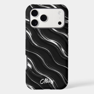 Liquid Chrome Motion Pattern Futuristic Women’s iPhone 17 Pro Max Case