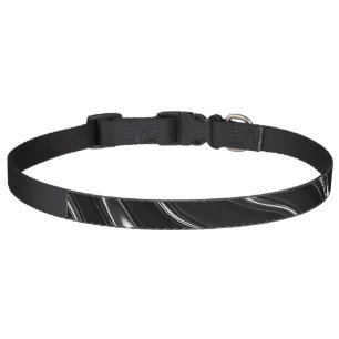 Liquid Chrome Motion Pattern Futuristic Women’s Pet Collar