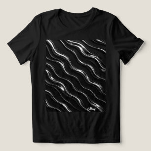 Liquid Chrome Motion Pattern   Futuristic Women’s  Tri-Blend Shirt