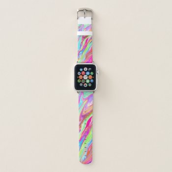 Liquid Color Abstract Apple Watch Band by MegaCase at Zazzle
