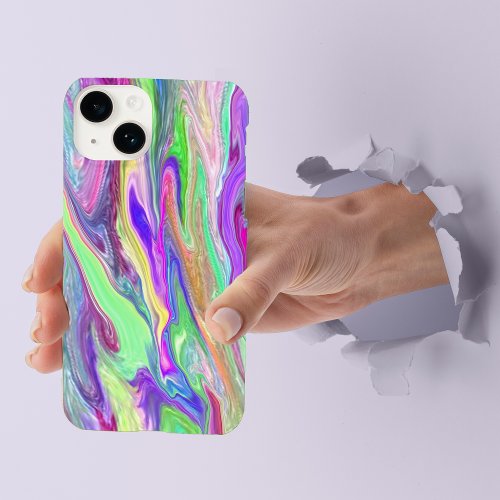 Liquid Color Abstract Swirl Case_Mate iPhone 14 Case