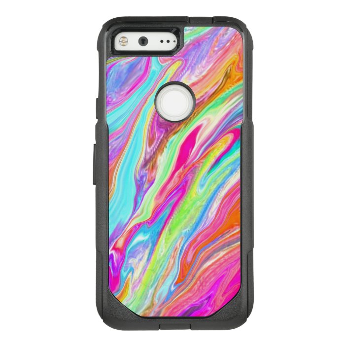 Liquid Color Neon Otterbox Commuter Google Pixel Case Zazzle Com