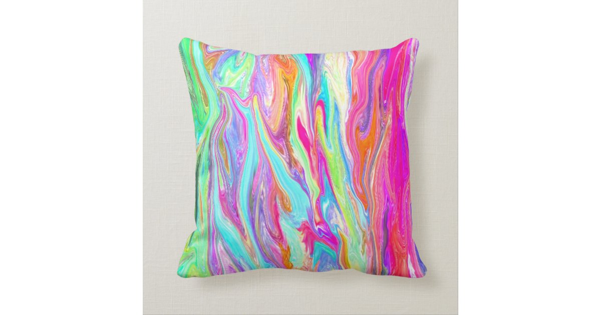 Liquid Color Neon Pillows Zazzle