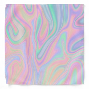 Liquid Colorful Abstract Rainbow Bandana by DesignByLang at Zazzle