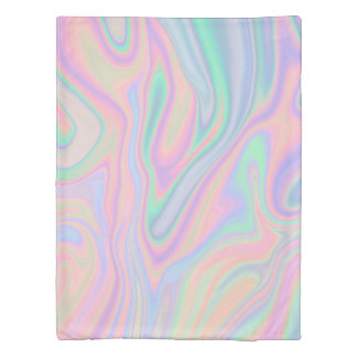 Liquid Colorful Abstract Rainbow Duvet Cover