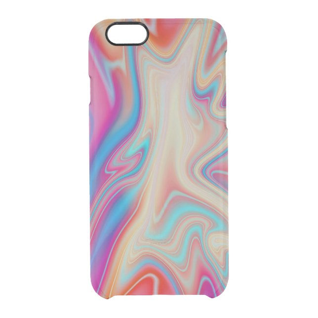 Liquid colorful paint uncommon iPhone case (Back)