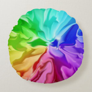 Liquid Colour Round Pillow