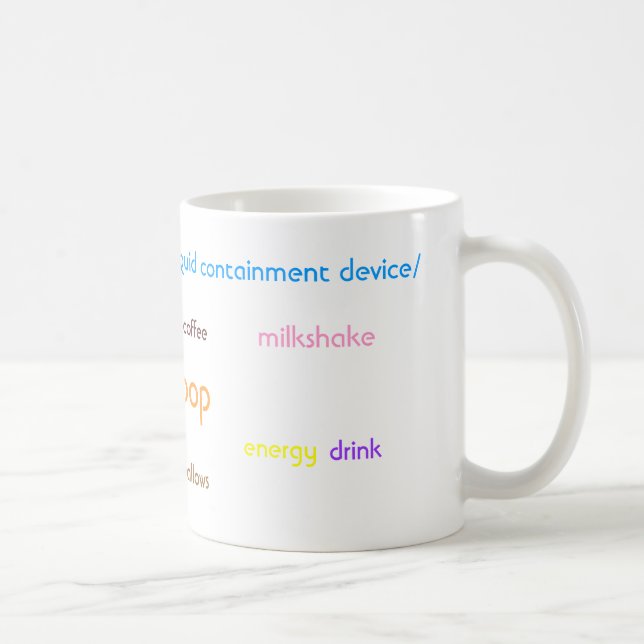 Liquid Containment Device (a.k.a. A Mug) Coffee Mug (Right)