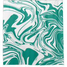 Liquid Contemporary Teal Marble Swirls Lava Lamp