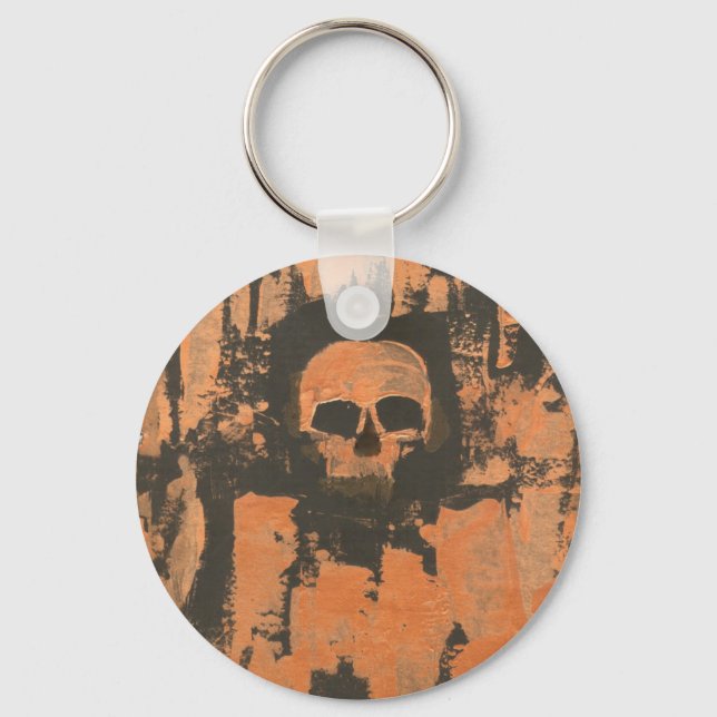 Liquid Copper Skull Keychain (Front)