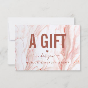 Liquid Cream Marble Chic Elegant Beauty Salon Love