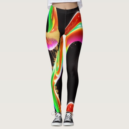 Liquid Dreams Mesmerizing Abstract liquide Luxury Leggings