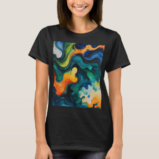 Liquid Dreamscape – Abstract Watercolor Flow Tee