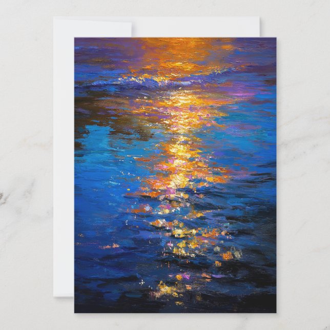 Liquid Fire at Dusk Holiday Card (Front)