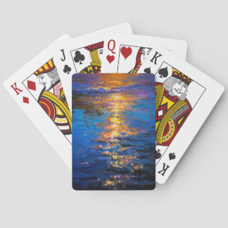 Liquid Fire at Dusk Poker Cards