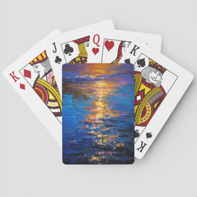 Liquid Fire at Dusk Poker Cards (Back)