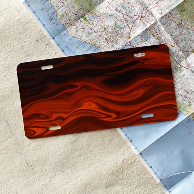 Liquid Fire by Shirley Taylor License Plate (In Situ)