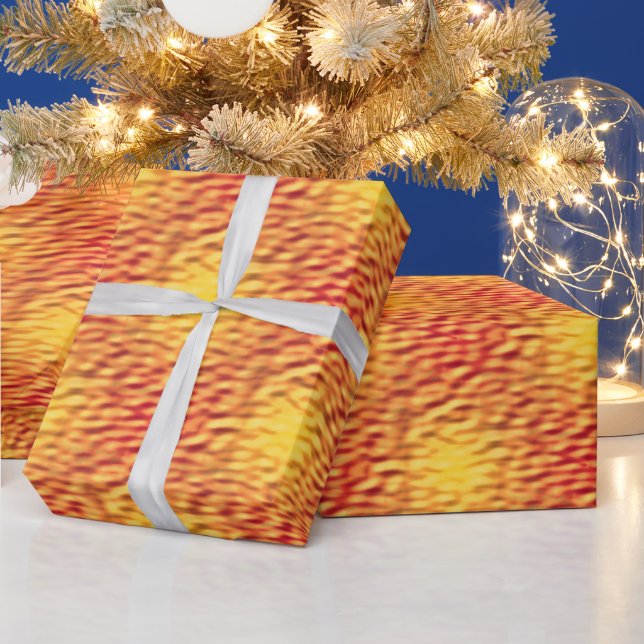 Liquid Fire Interlocking Pattern Wrapping Paper (Holidays)