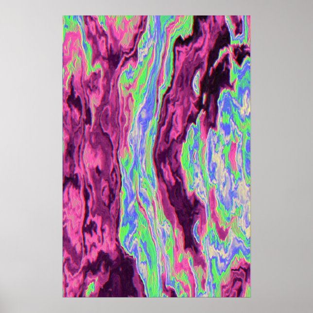 Liquid Fluid Dynamics Contemporary Painting  Poster (Front)