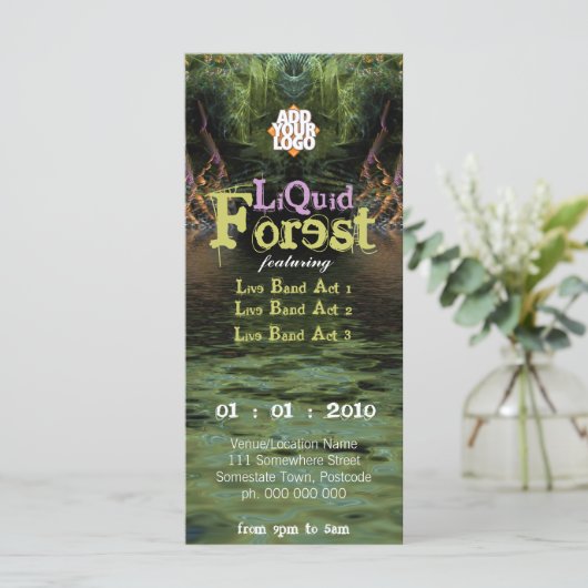 Liquid Forest Party Flyer (Standing Front)