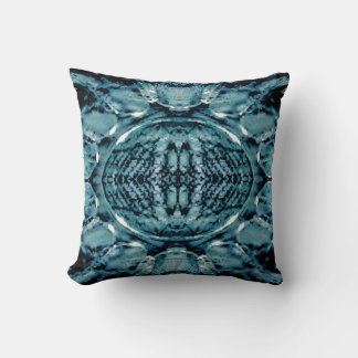 Liquid Glass Waves Throw Pillow
