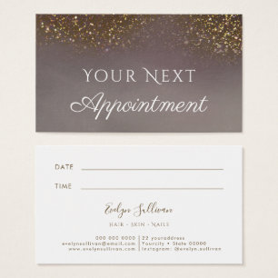 liquid glitter Appointment Card