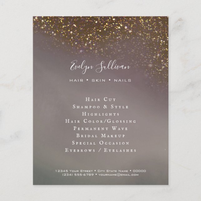 liquid glitter flyer (Front)