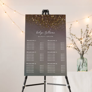 Liquid glitter Price List Foam Board