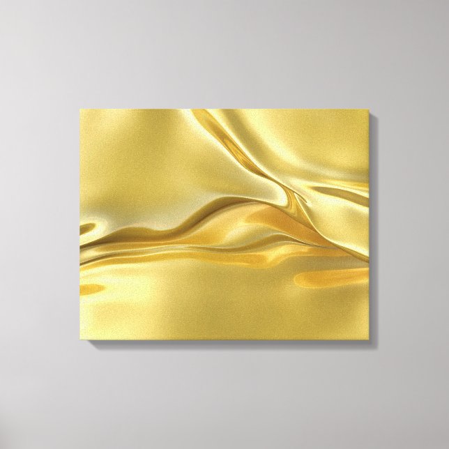 Liquid Gold Abstract Canvas Print (Front)