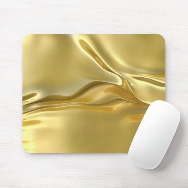Liquid Gold Abstract Mouse Pad (With Mouse)