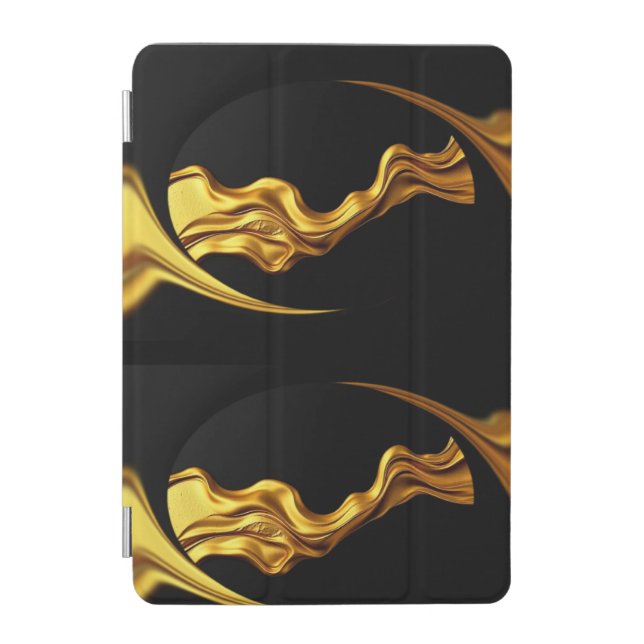 Liquid Gold Black Monochrome Christian Achempong iPad Mini Cover (Front)