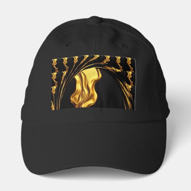 Liquid Gold Black Monochrome Christian  Performance Cap (Front)