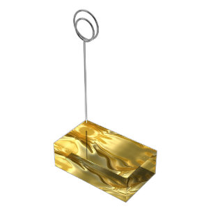 Liquid Gold Digital Print Place Card Holder