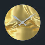 Liquid Gold Digital Print Round Clock<br><div class="desc">Liquid Gold Digital Print Wall Clock by Gerson Ramos.</div>