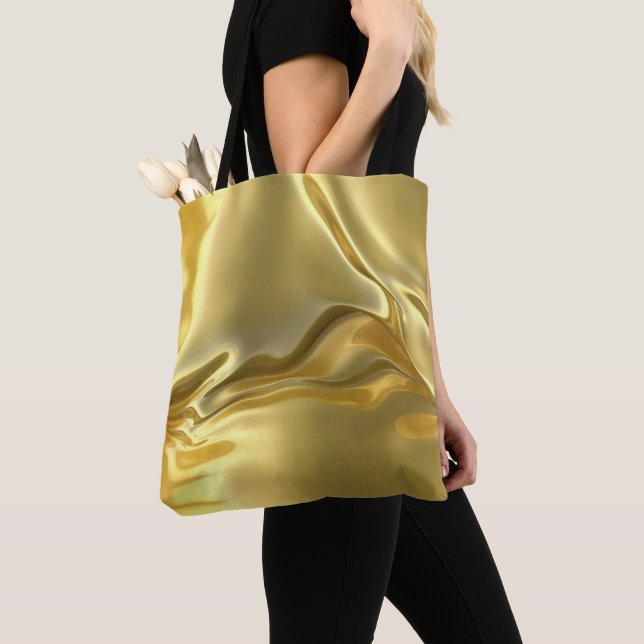 Liquid Gold Digital Print Tote Bag (Close Up)