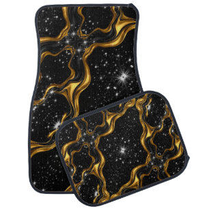 Liquid Gold Flow: Designer High-End Interiors Car Floor Mat