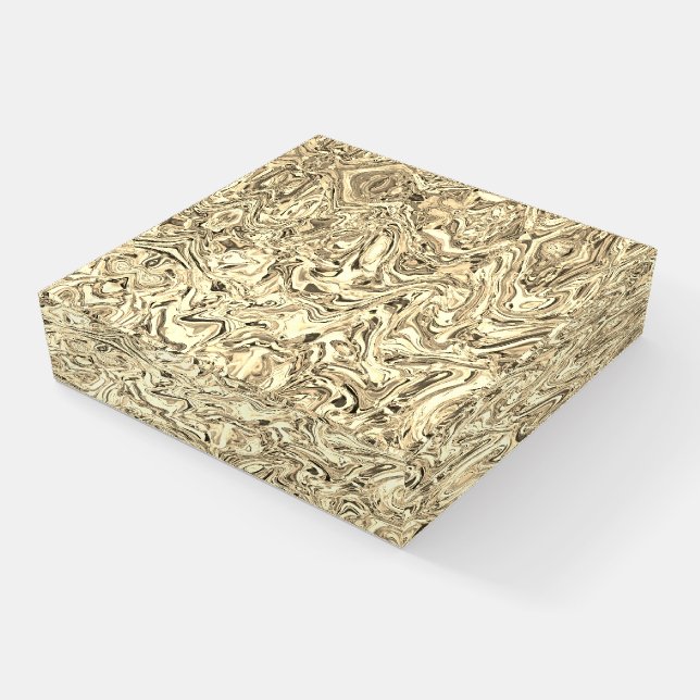 liquid gold paperweight (Angled)