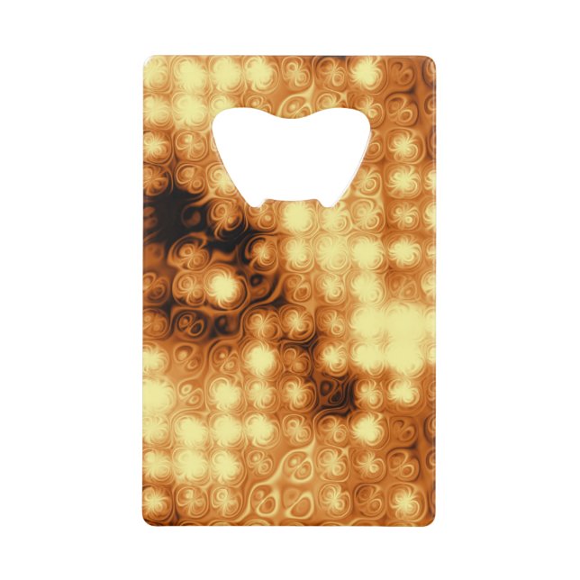 Liquid Gold Pattern Credit Card Bottle Opener (Front)
