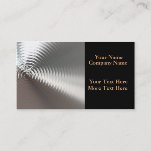 Customizable Liquid Gold Ripples Business Cards