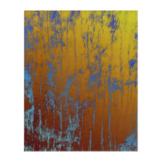 Liquid Gold & Sapphire Streaks Modern Abstract Art