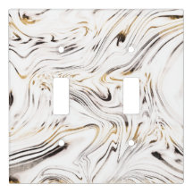 Liquid Gold Silver Black Marble #1