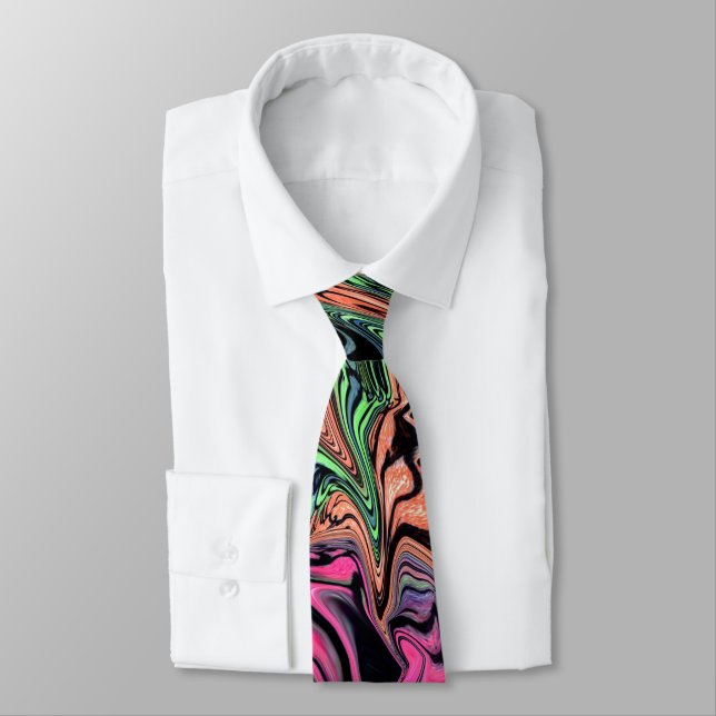 Liquid Graffiti  Neck Tie (Tied)